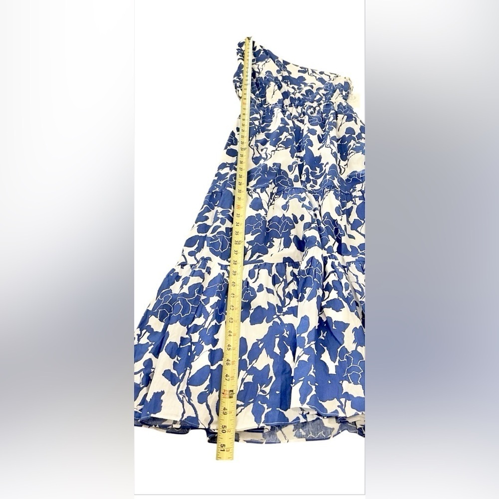 Hyacinth House Sybil Maxi Dress XXS Blue Floral One Shoulder Cotton Lined NWT - Picture 6 of 16